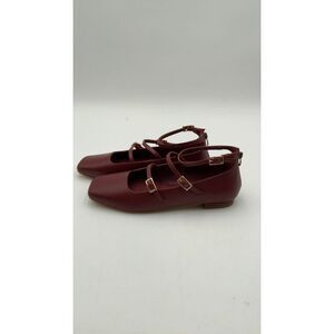 Quince Burgundy Mary Jane Flats